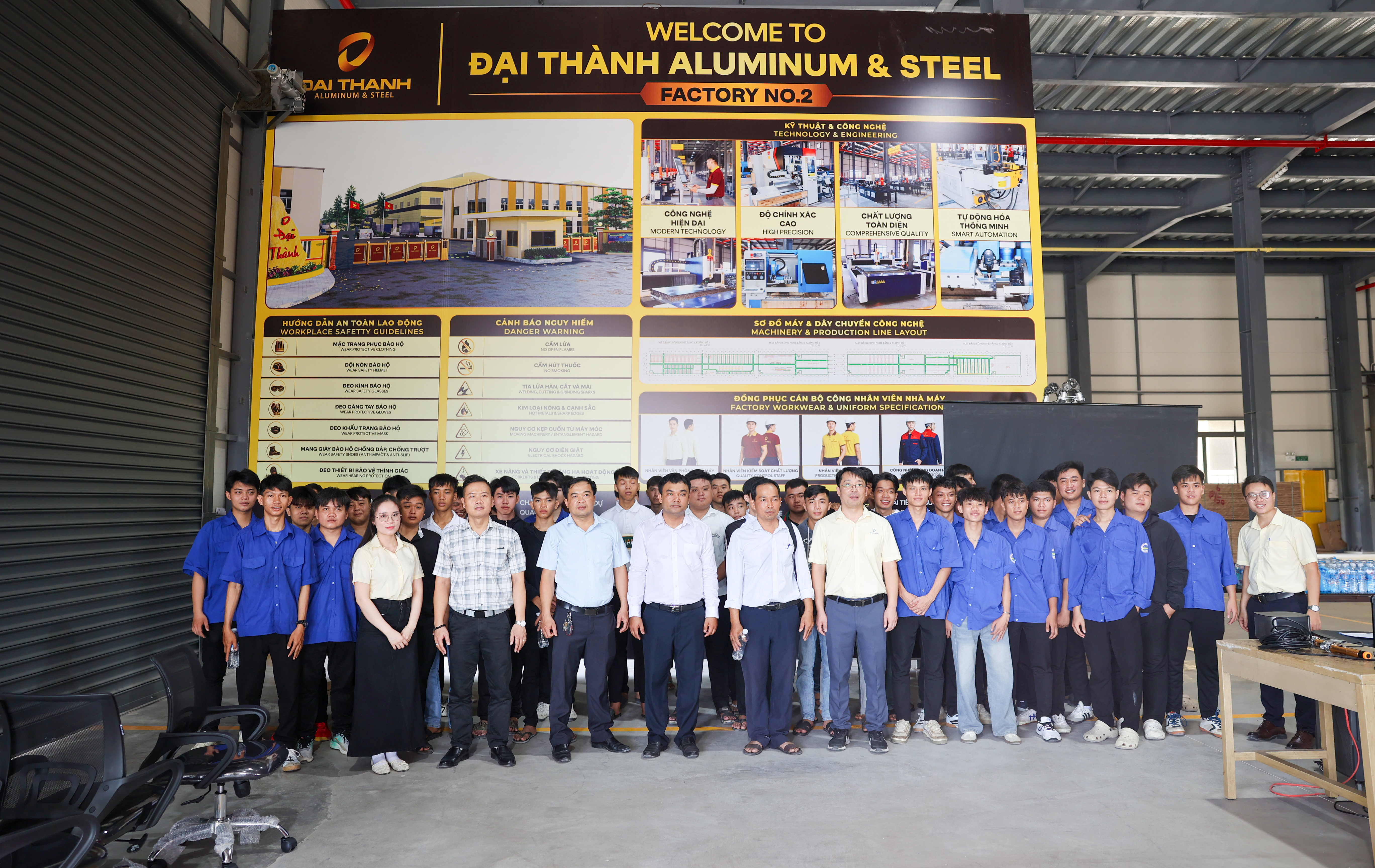 Sinh viên khoa Cơ khí Trường Cao đẳng Kỹ thuật Công nghệ Quy Nhơn tham quan, trải nghiệm thực tế tại Công ty gỗ Đại Thành